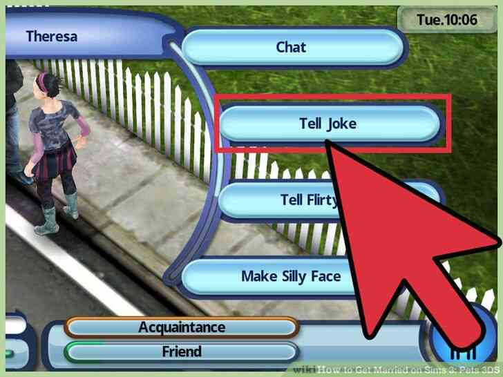 Image intitulée mariez-vous sur Sims 3_ Animaux de compagnie 3DS Étape 4